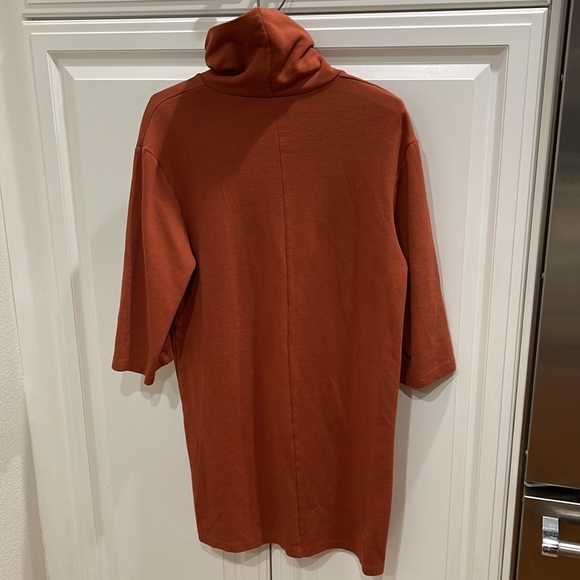 Zara turtleneck burnt orange dress size L - Picture 8 of 9